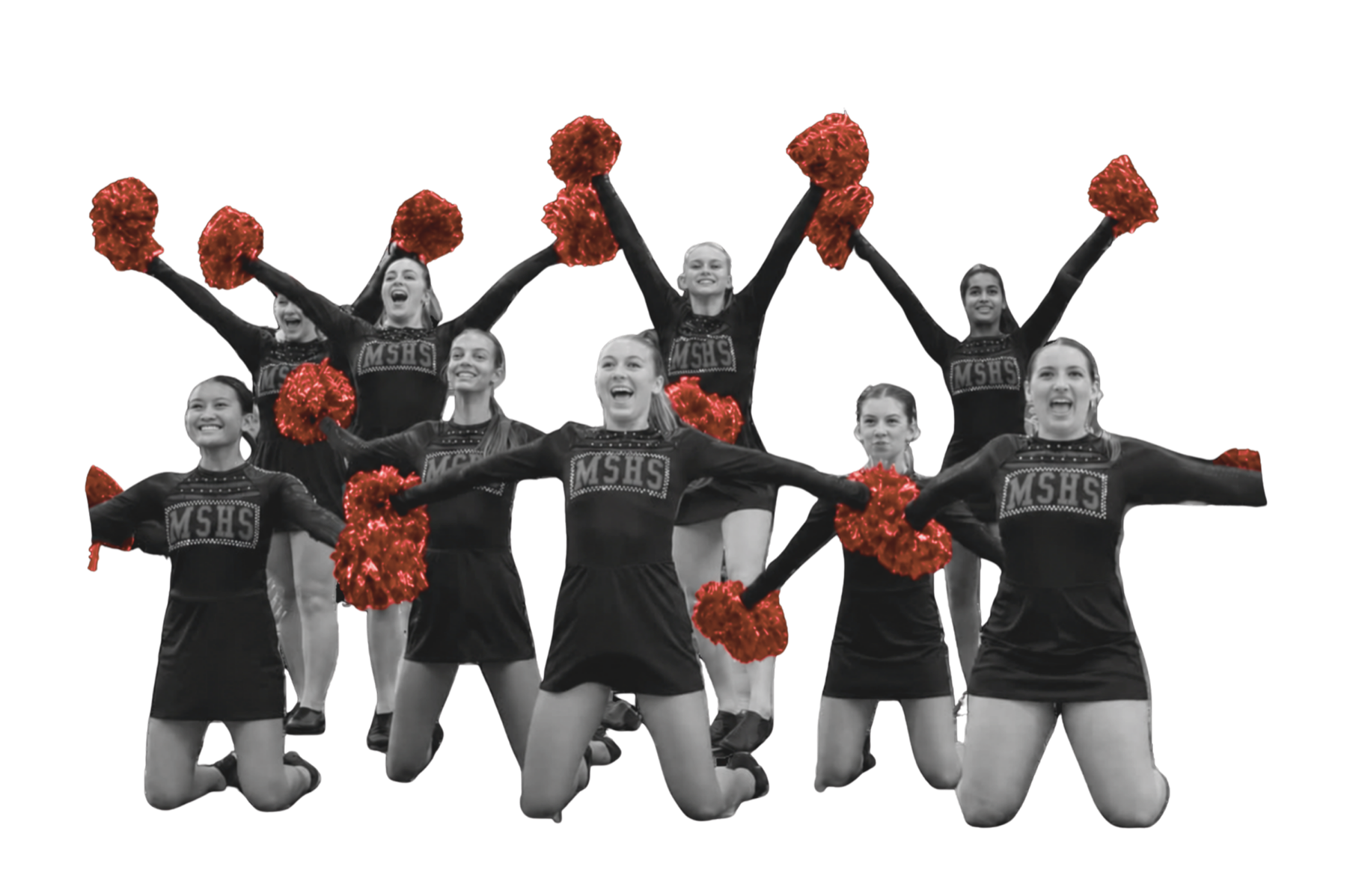Mount Si dancers with red poms